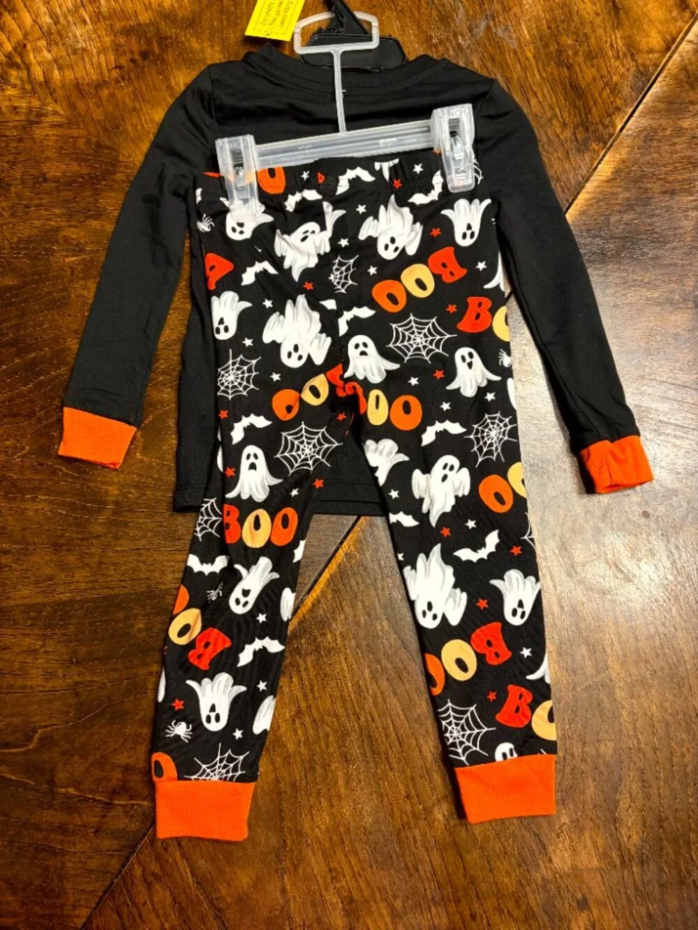 One Pair 2pc. Celebrate Halloween Kids Pajama Set Boo Crew Size 3T Ghost Costume